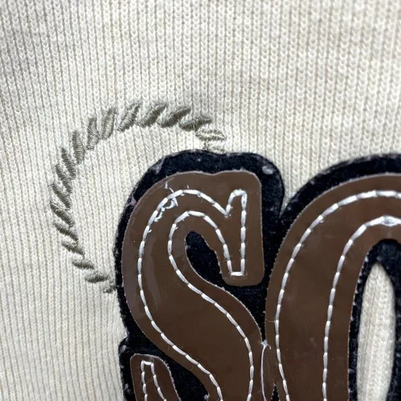 Y2K Vintage Southpole Sweater Mens XL Tan Beige Rib Knit Logo Skater Grunge - Picture 12 of 16